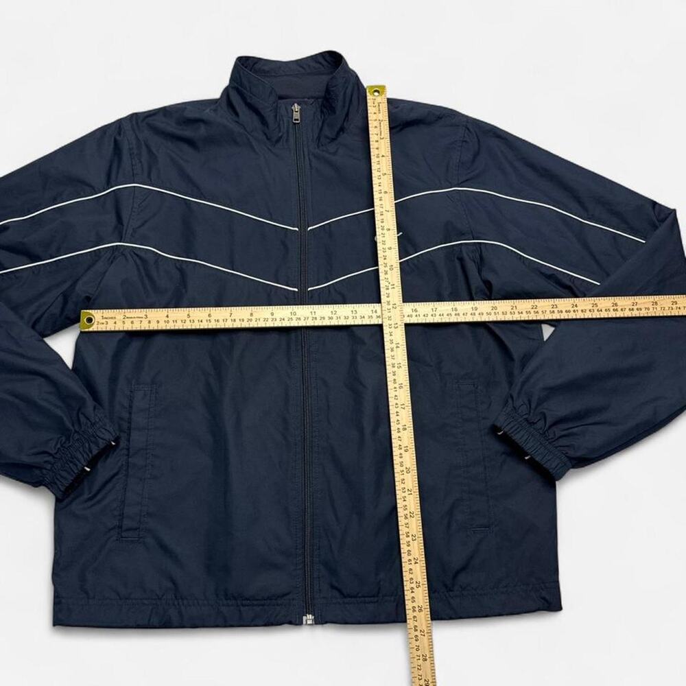 Nike Y2K Athletic Dept Navy Full Zip Windbreaker Jacket Men’s Large Mesh Lined - Picture 8 of 8